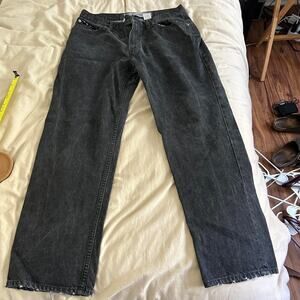 Straight loose black jeans 33x30